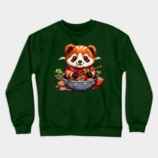 Red Panda Eat Ramen Crewneck Sweatshirt